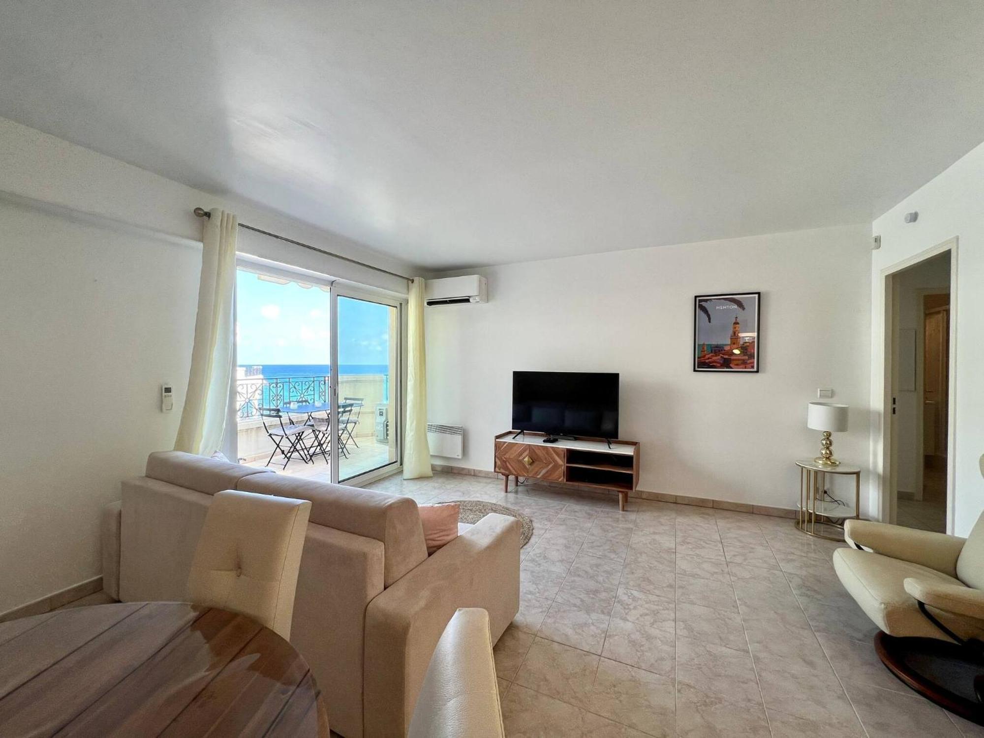 'Le Victoria Beach' Vue Mer Plein Centre, Spacieux Menton Kültér fotó