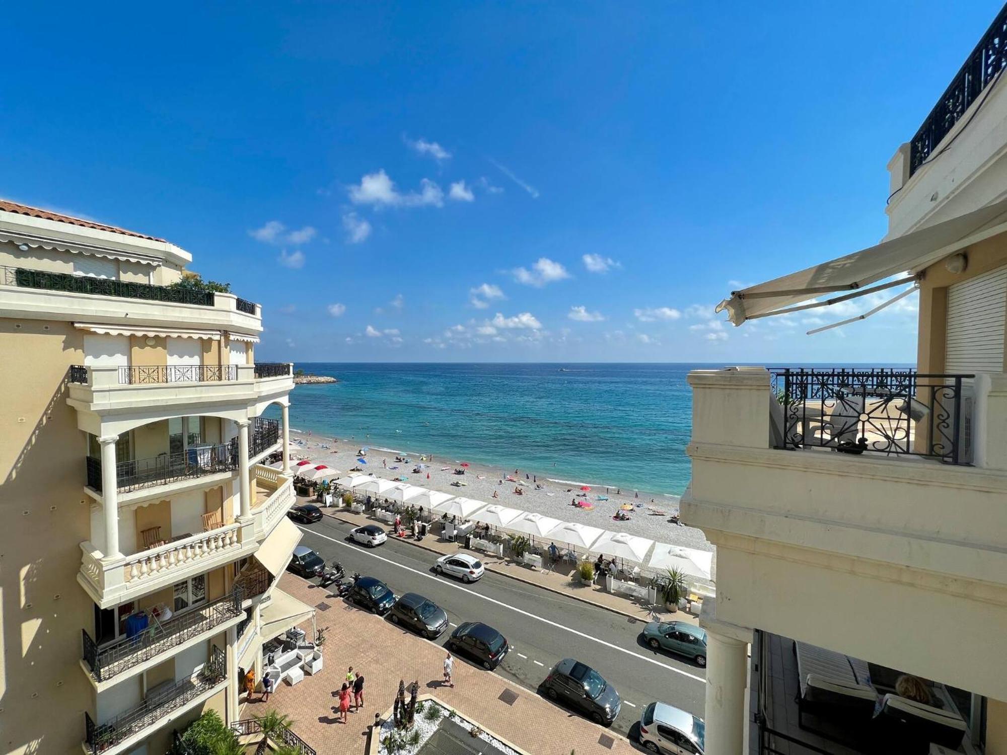 'Le Victoria Beach' Vue Mer Plein Centre, Spacieux Menton Kültér fotó